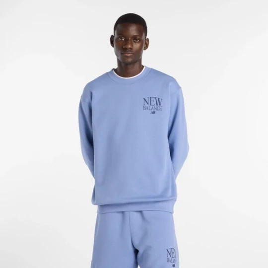 Foto van product new balance Shirt 'Reimagined Fleece Crew' blauw / zwart