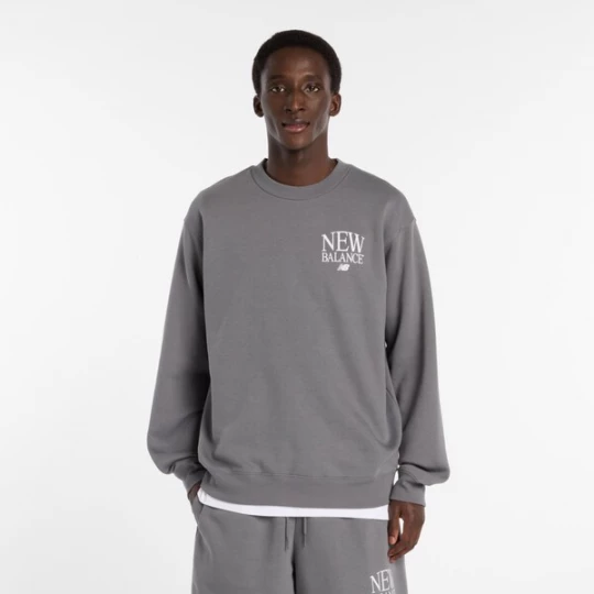 Foto van product new balance Shirt 'Reimagined Fleece Crew' grijs / lichtgrijs