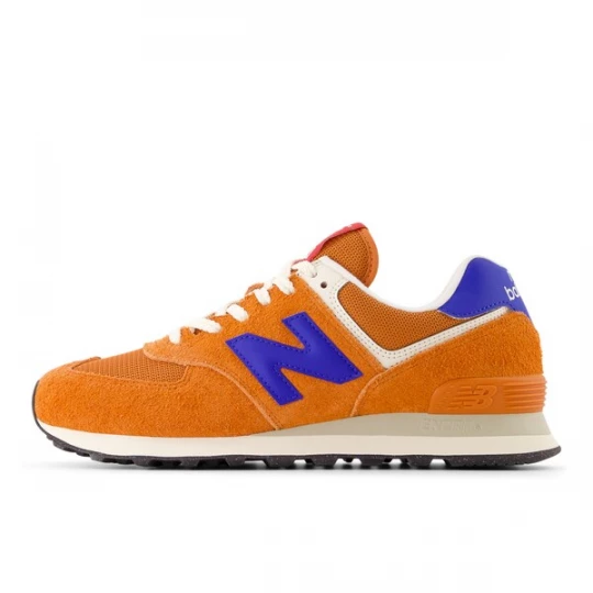 Foto van product new balance Sneakers laag '574' kobaltblauw / oranje / wit
