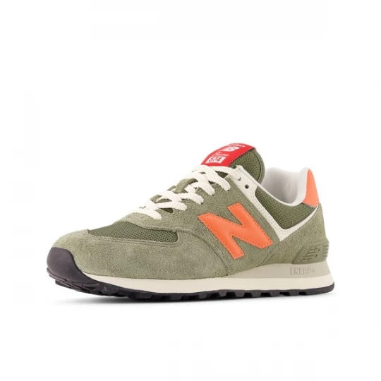 Foto van product new balance Sneakers laag '574' olijfgroen / oranje
