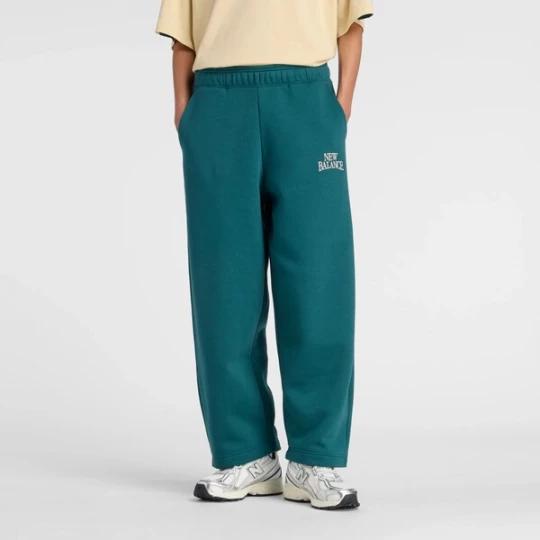 Foto van product new balance Sportbroek 'Trackside Fleece Barrel Pant' cyaan blauw / groen