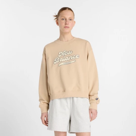 Foto van product new balance Sweatshirt 'Athletics Legacy' beige / lichtbeige / navy