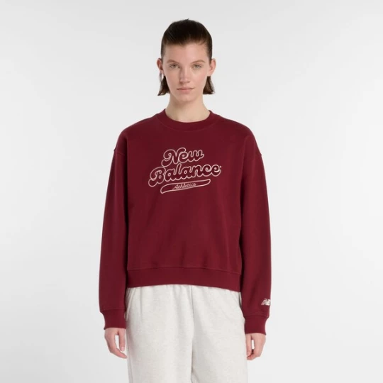 Foto van product new balance Sweatshirt 'Athletics Legacy' donkerrood / wit
