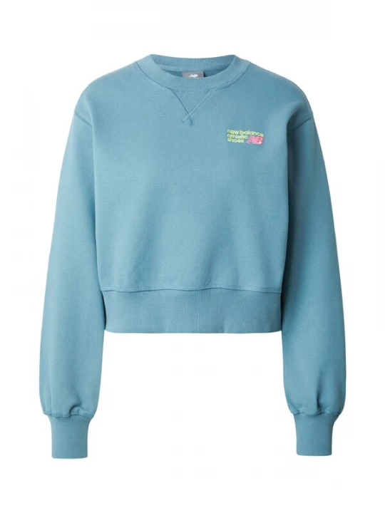 Foto van product new balance Sweatshirt cyaan blauw / geel / lichtroze