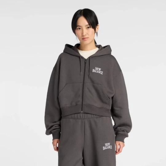 Foto van product new balance Sweatvest 'Trackside' aardetinten / wit