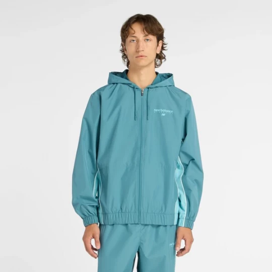 Foto van product new balance Tussenjas 'Trackside Woven Jacket' blauw / cyaan blauw