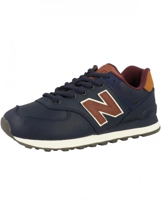 Foto van product new balance Veterschoen '574' donkerblauw / karamel / cognac