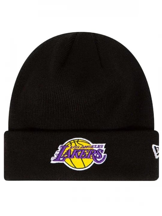 Foto van product NEW ERA Muts 'New Era Essential Cuff Beanie Los Angeles Lakers Hat' zwart