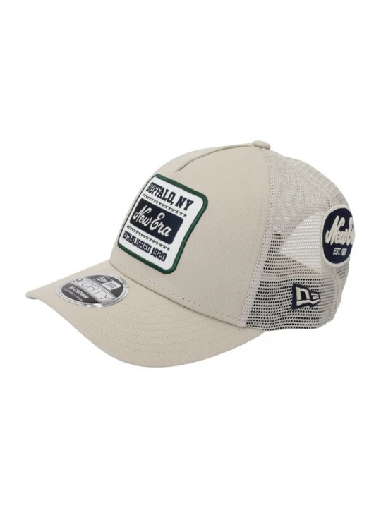 Foto van product NEW ERA Pet '9FORTY' lichtbeige / zwart / wit