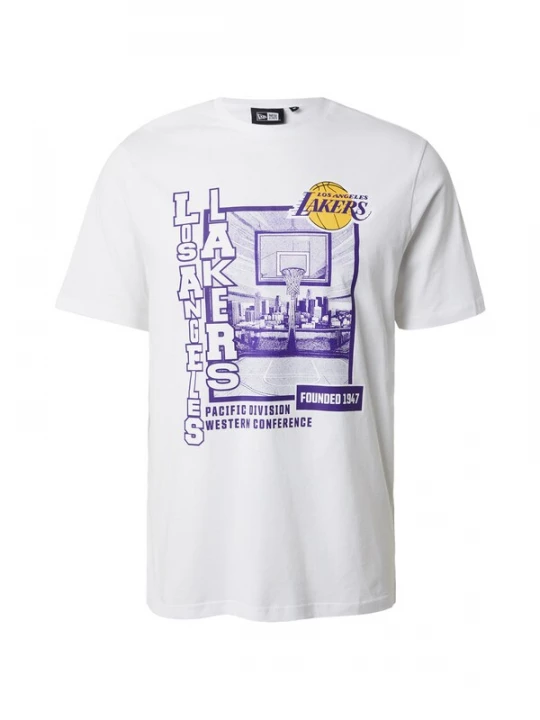 Foto van product NEW ERA Shirt 'NBA LOSLAK' geel / lila / wit