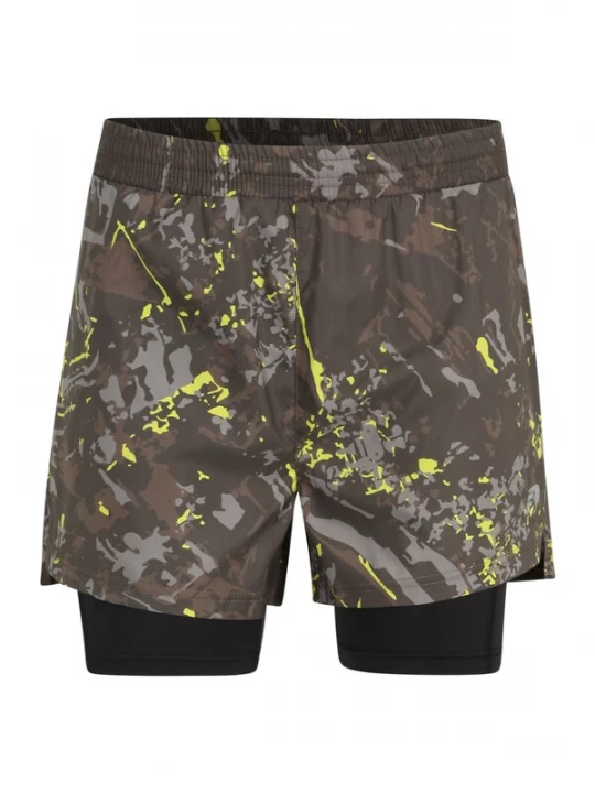 Foto van product Newline Sportbroek 'Kansas' donkerbruin / geel / grijs / zwart