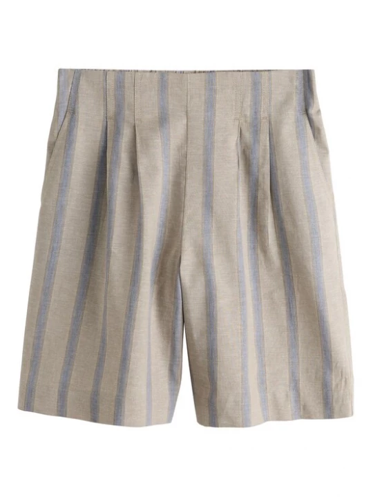 Foto van product Next Bandplooibroek 'N. Premium' beige gemêleerd / royal blue / koningsblauw / zwart