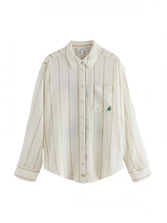 Foto van product Next Blouse beige / kastanjebruin / jade groen / wit
