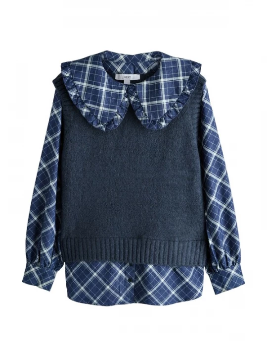 Foto van product Next Blouse blauw / navy / wit