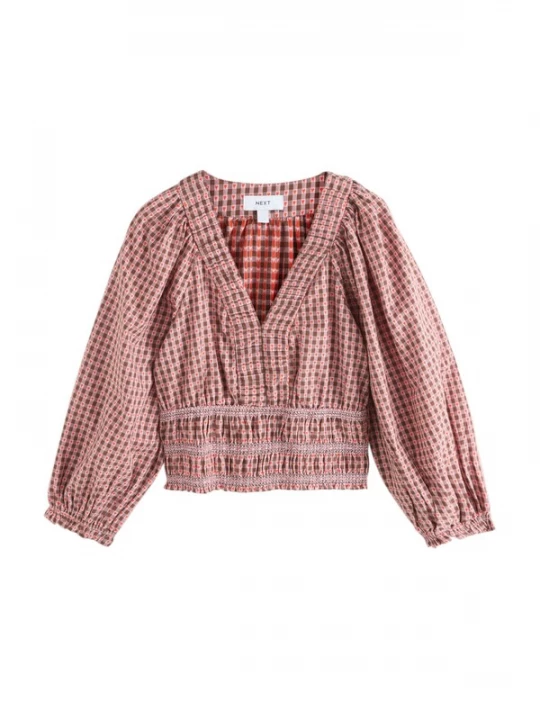 Foto van product Next Blouse bruin / rosa / rood