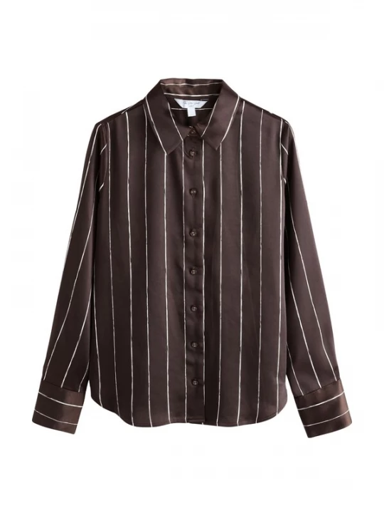 Foto van product Next Blouse chocoladebruin / wit