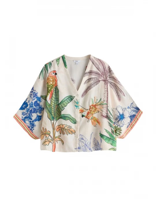 Foto van product Next Blouse crème / blauw / groen / oranje
