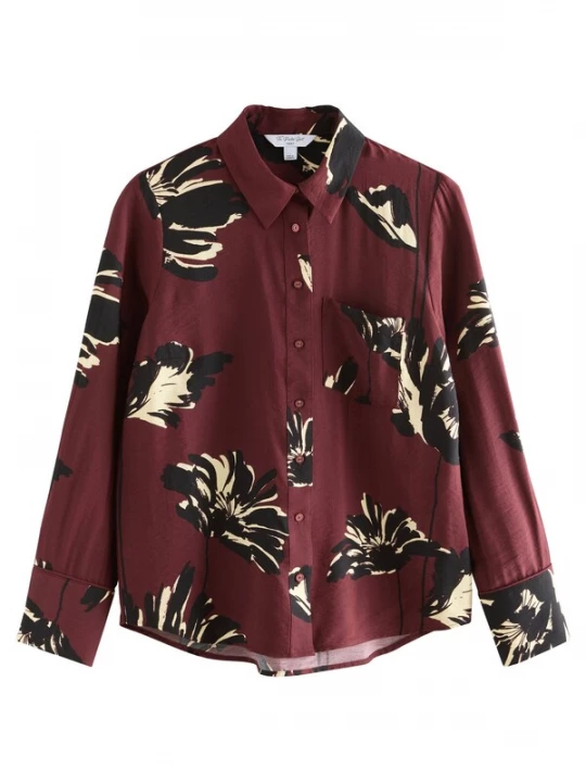 Foto van product Next Blouse beige / bordeaux / zwart