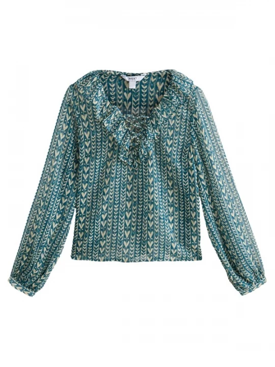 Foto van product Next Blouse crème / cyaan blauw