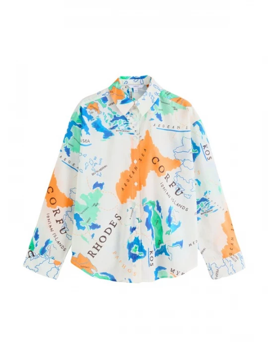 Foto van product Next Blouse crème / turquoise / aqua / oranje