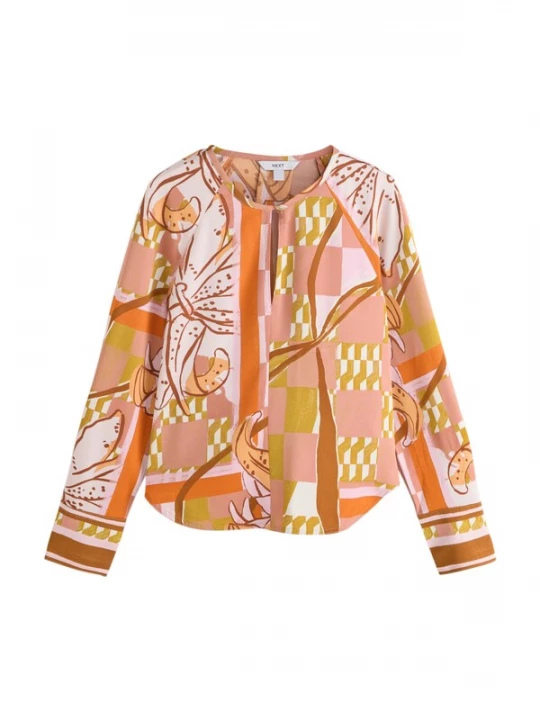 Foto van product Next Blouse curry / oranje / oudroze / wit