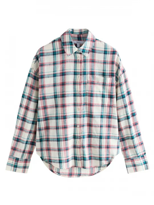 Foto van product Next Blouse cyaan blauw / antraciet / rood / wit