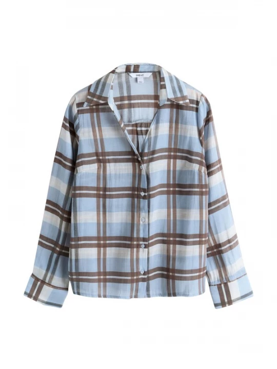 Foto van product Next Blouse ecru / lichtblauw / bruin