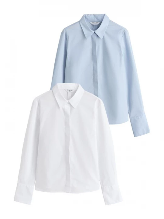 Foto van product Next Blouse 'Essential' lichtblauw / wit