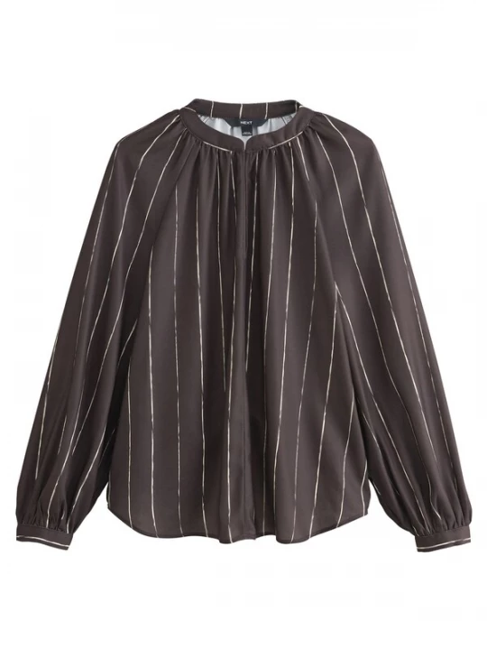 Foto van product Next Blouse lichtbeige / chocoladebruin