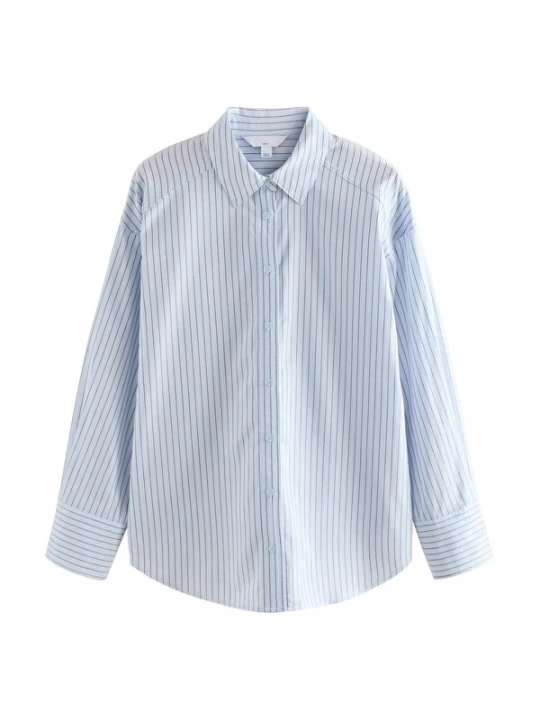 Foto van product Next Blouse lichtblauw / chocoladebruin