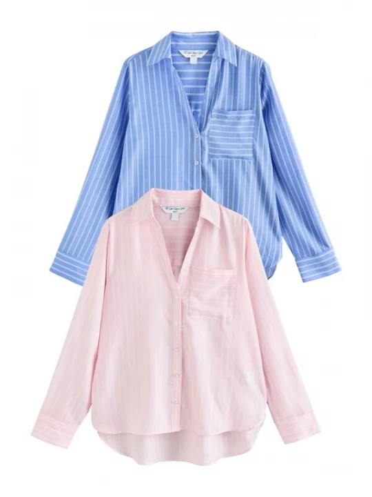 Foto van product Next Blouse lichtblauw / pastelroze / wit
