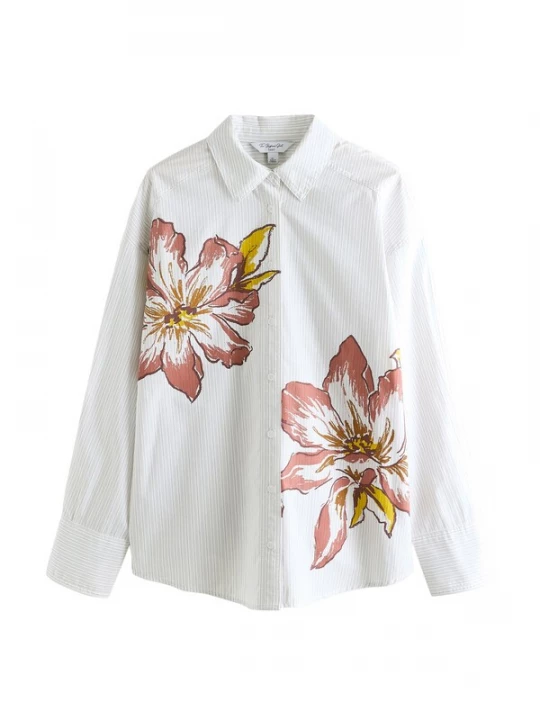Foto van product Next Blouse mokka / geel / antraciet / wit