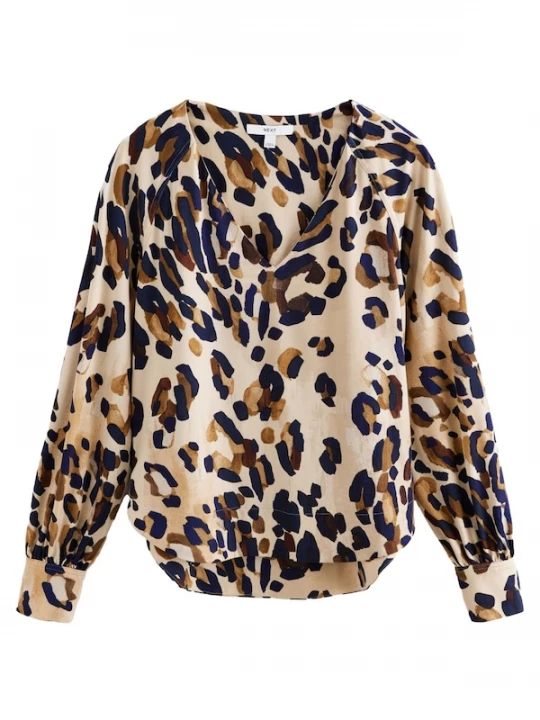 Foto van product Next Blouse navy / bruin / cappuccino