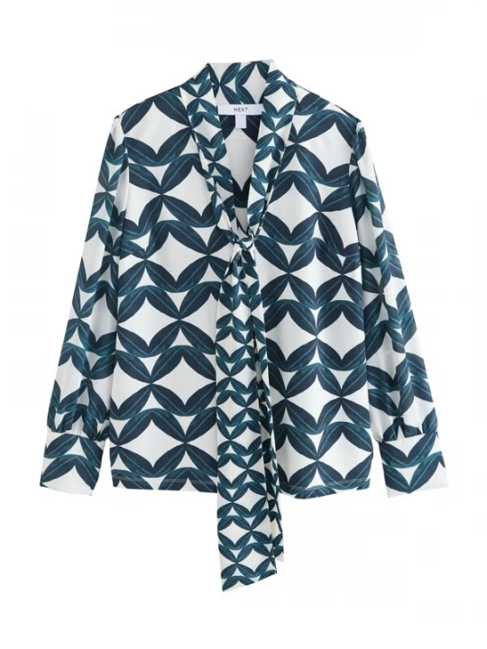 Foto van product Next Blouse petrol / mintgroen / wit