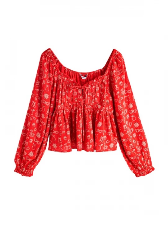 Foto van product Next Blouse rood / wit