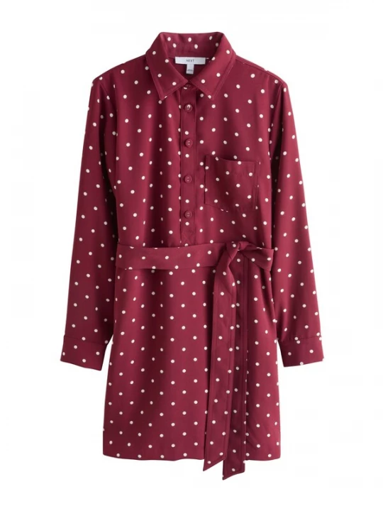 Foto van product Next Blousejurk cranberry / wit