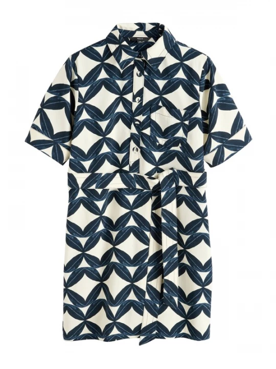 Foto van product Next Blousejurk navy / wit