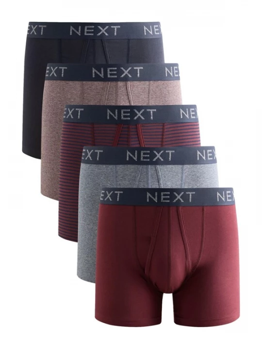 Foto van product Next Boxershorts beige gemêleerd / marine / basaltgrijs / bessen / donkerrood