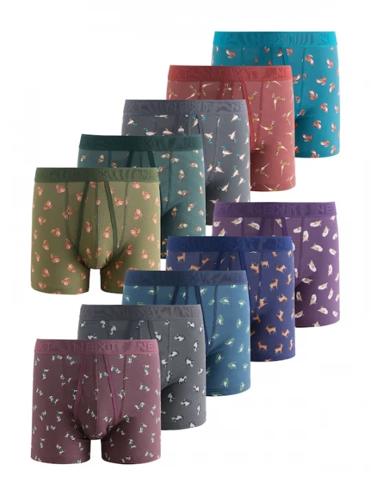 Foto van product Next Boxershorts blauw / marine / indigo / grijs / olijfgroen / petrol / spar / braam / rood