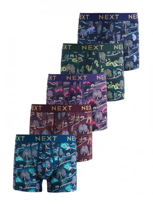 Foto van product Next Boxershorts donkerblauw / petrol / donkergroen / donkerlila / merlot