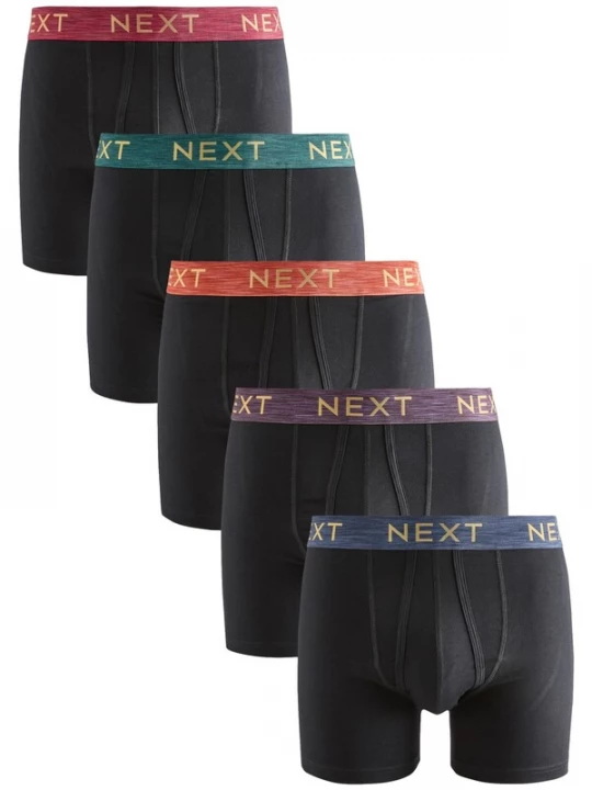 Foto van product Next Boxershorts donkerblauw / smaragd / braam / oranje / rood / zwart