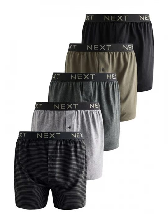 Foto van product Next Boxershorts donkergrijs / grijs gemêleerd / olijfgroen / zwart