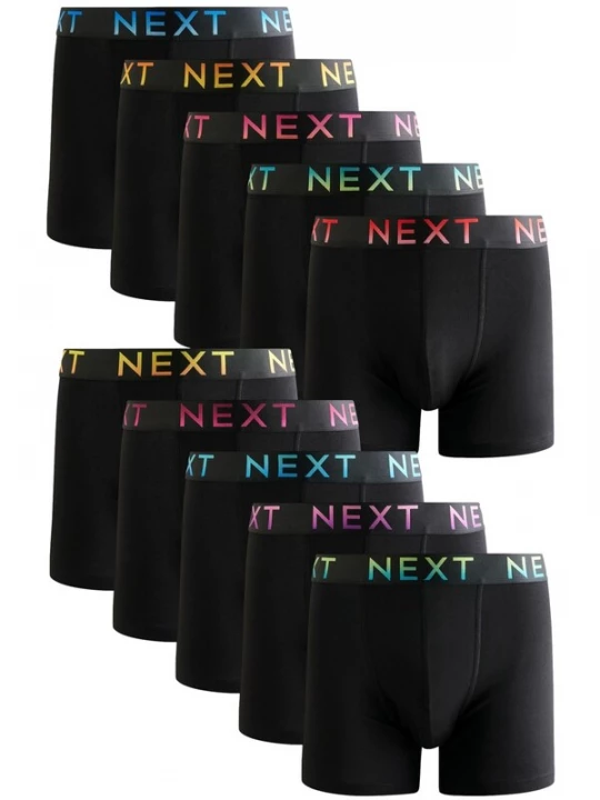 Foto van product Next Boxershorts lichtblauw / limoen / zwart / wit