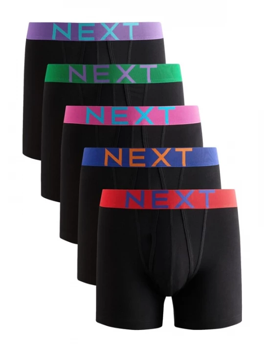 Foto van product Next Boxershorts lichtblauw / spar / rosa / zwart