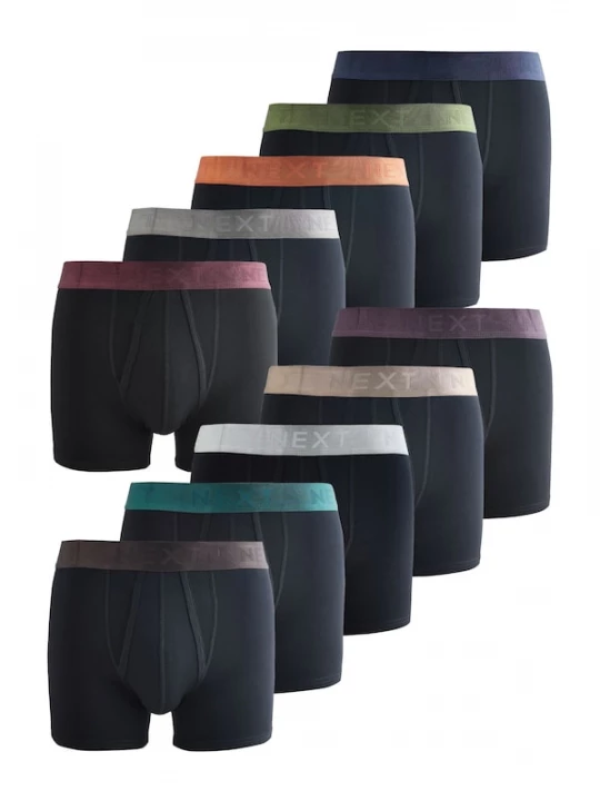 Foto van product Next Boxershorts roestbruin / donkerlila / zwart / zilver