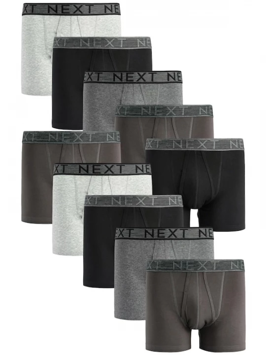 Foto van product Next Boxershorts taupe / lichtgrijs / grijs gemêleerd / zwart