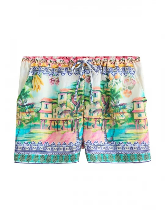Foto van product Next Broek azuur / geel / grasgroen / lichtroze