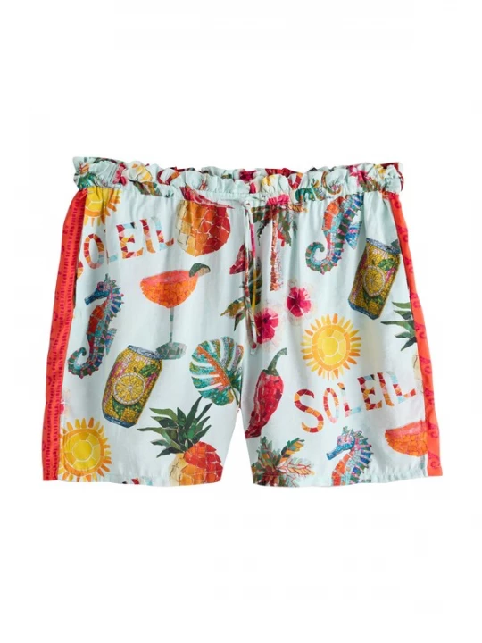 Foto van product Next Broek geel / olijfgroen / kreeft / wit