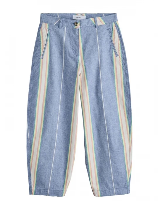 Foto van product Next Chino blauw denim / lichtgroen / oudroze / offwhite