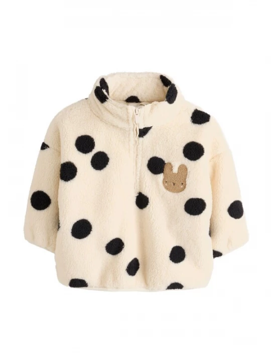Foto van product Next Fleece jas crème / bruin / zwart